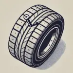 An illustrative image of a tire with a nail at the top- on-demand car service by Revilo Auto Care.