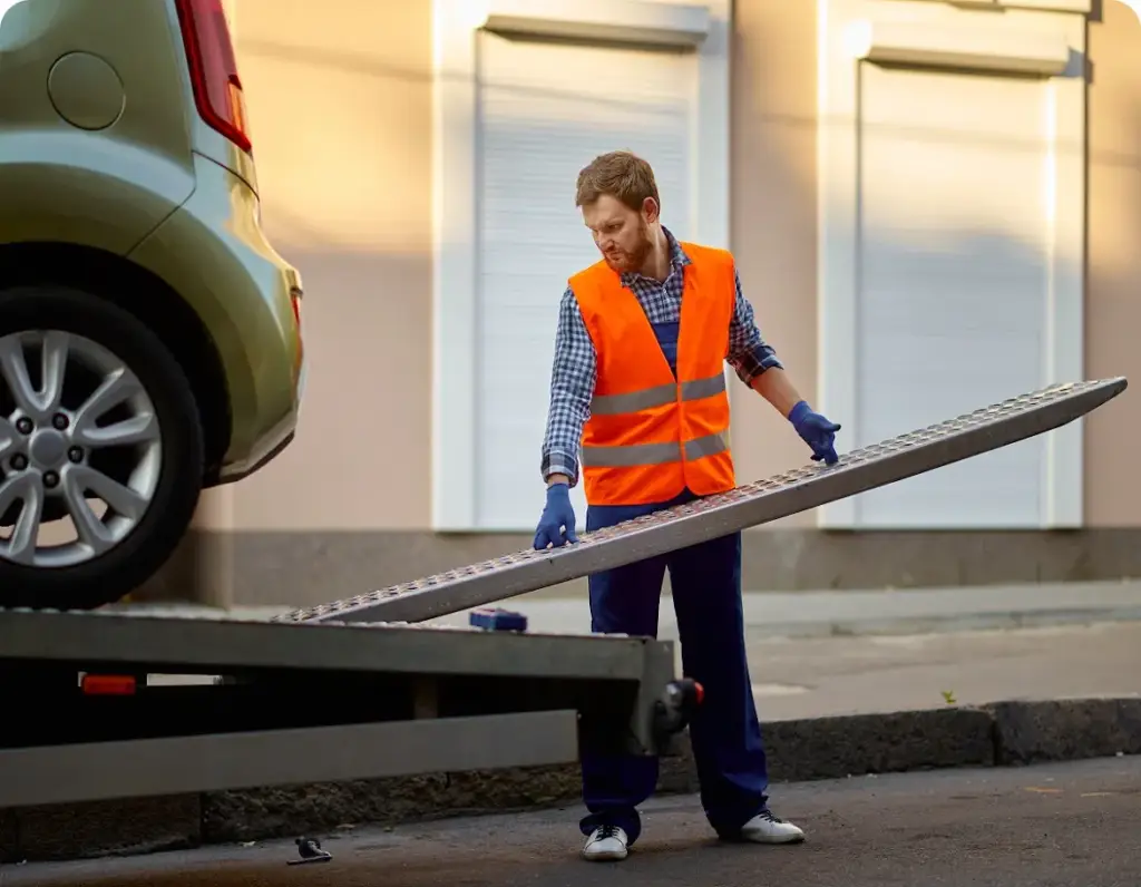 Become a Provider Mobile towing service provider performing towing service by Revilo Auto Care